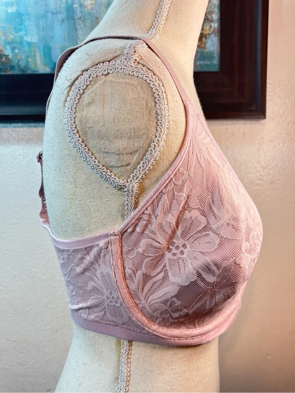 Bali Breathe Light Pink Lace Underwire Bra